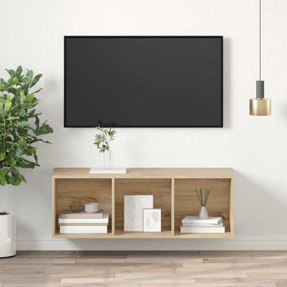 Mobile TV da Parete Rovere Sonoma 37x37x107cm Legno Multistrato