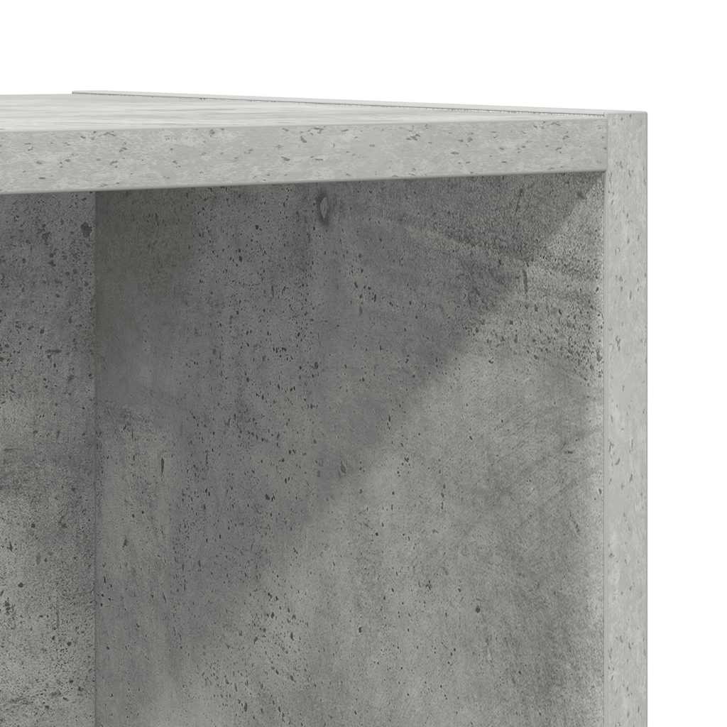 Mobile TV a Parete Grigio Cemento 37x37x107cm Legno Multistrato