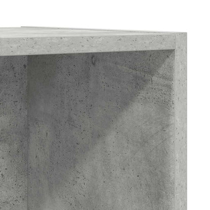 Mobile TV a Parete Grigio Cemento 37x37x107cm Legno Multistrato