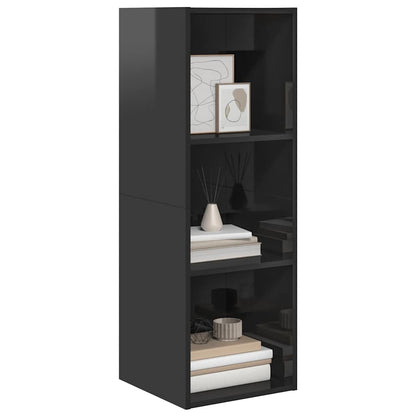 Mobile TV da Parete Grigio Lucido 37x37x107cm Legno Multistrato