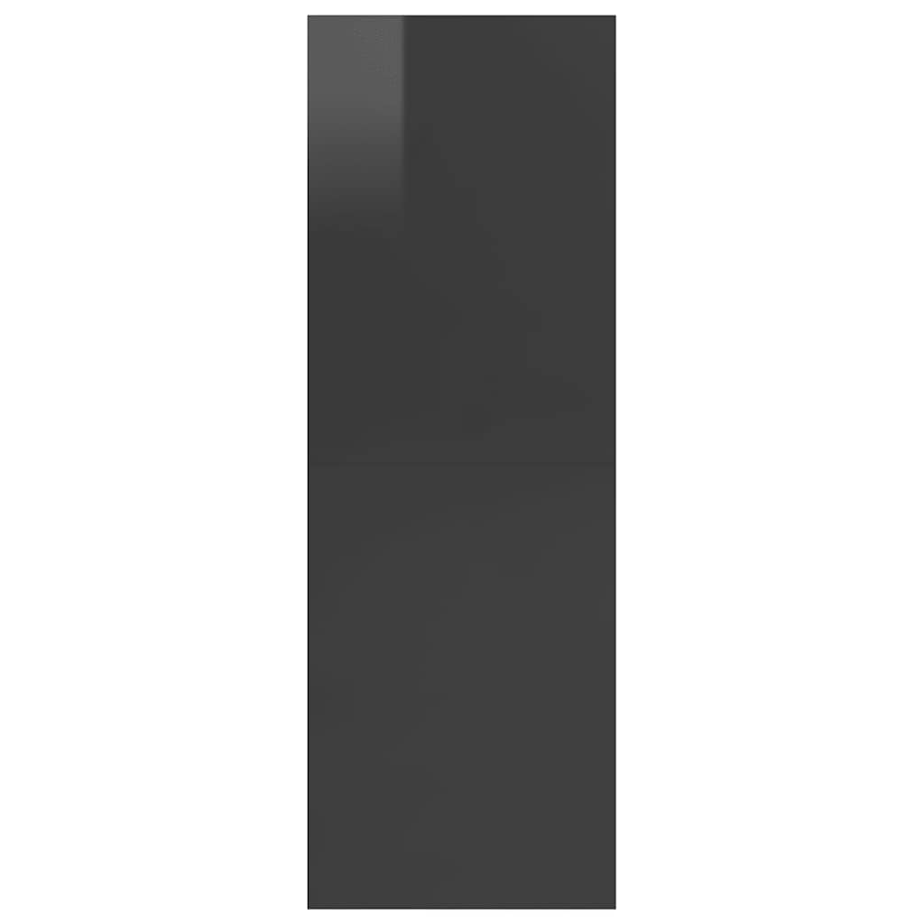 Mobile TV da Parete Grigio Lucido 37x37x107cm Legno Multistrato