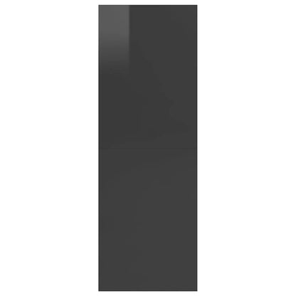 Mobile TV da Parete Grigio Lucido 37x37x107cm Legno Multistrato