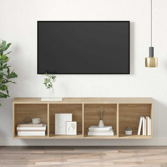 Mobile TV Parete Rovere Sonoma 37x37x142,5cm Legno Multistrato