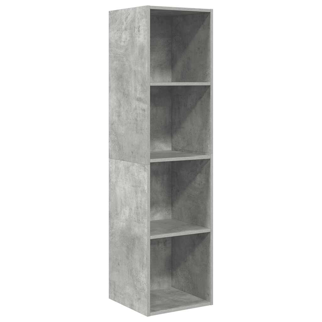 Mobile TV Parete Grigio Cemento 37x37x142,5cm Legno Multistrato