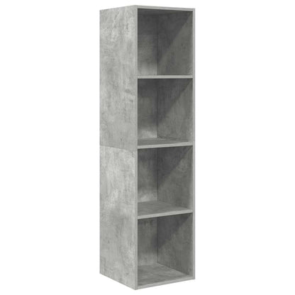 Mobile TV Parete Grigio Cemento 37x37x142,5cm Legno Multistrato