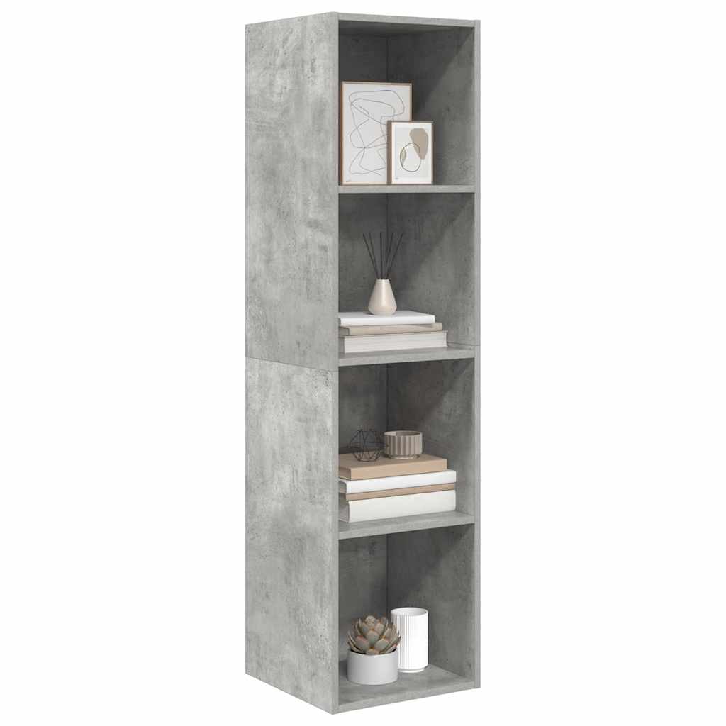 Mobile TV Parete Grigio Cemento 37x37x142,5cm Legno Multistrato