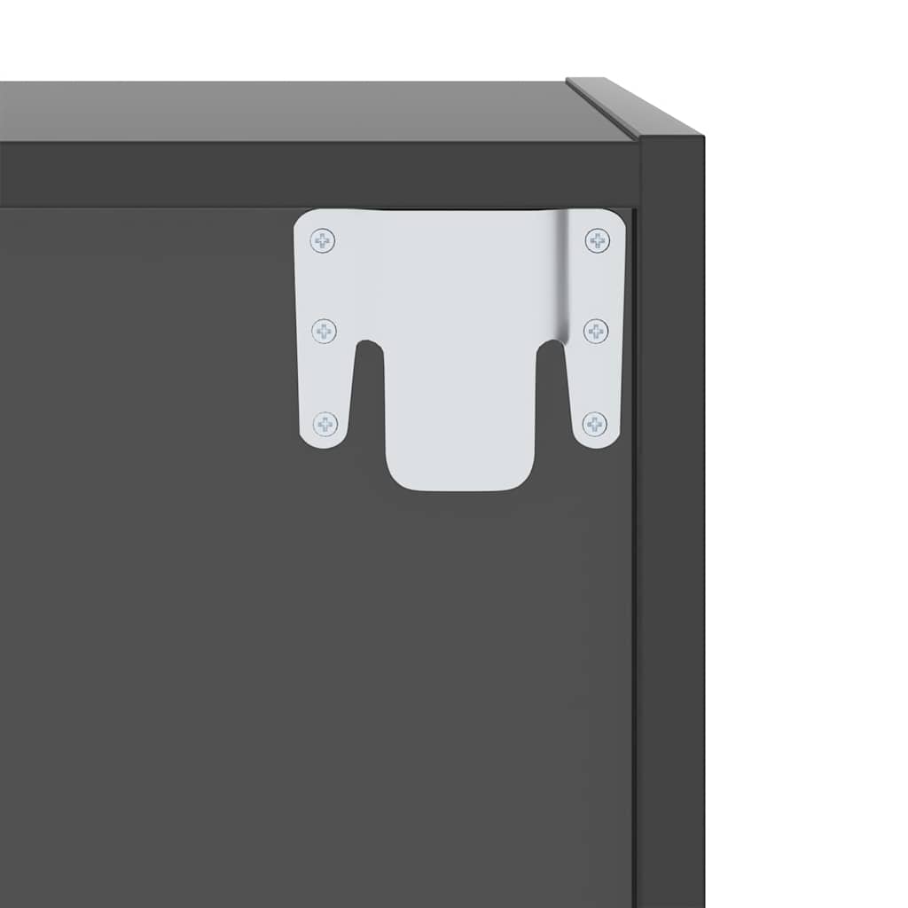 Mobile TV Parete Grigio Lucido 37x37x142,5cm Legno Multistrato