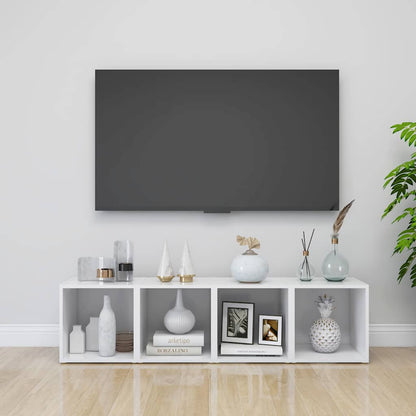 Mobile Porta TV Bianco 37x35x37 cm in Legno Multistrato | homemem39