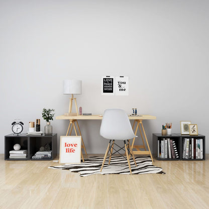 Mobili Porta TV 4 pz Grigi 37x35x37 cm in Legno Multistrato - homemem39