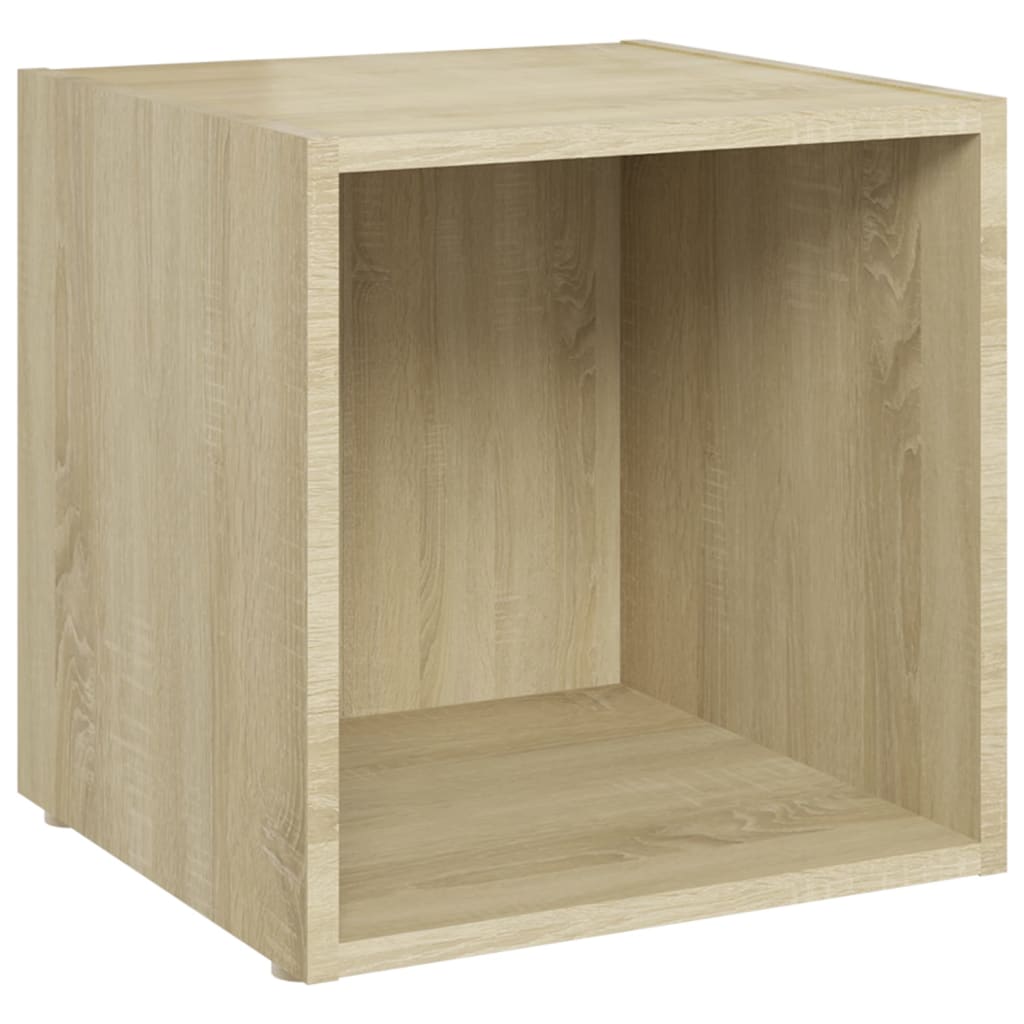 Mobili Porta TV 4pz Rovere Sonoma 37x35x37 cm Legno Multistrato - homemem39
