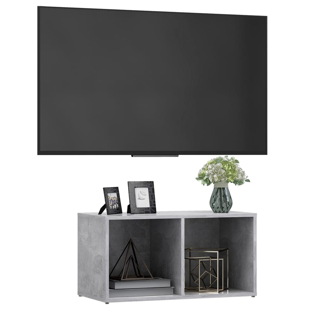 Mobile Porta TV Grigio Cemento 72x35x36,5 cm Legno Multistrato - homemem39