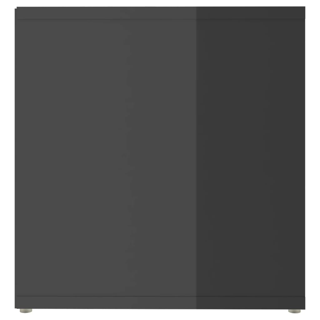 Mobile Porta TV Grigio Lucido 72x35x36,5cm in Legno Multistrato - homemem39