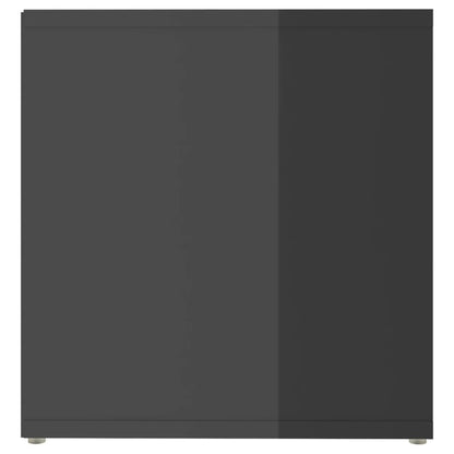 Mobile Porta TV Grigio Lucido 72x35x36,5cm in Legno Multistrato - homemem39