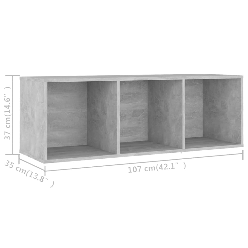 Mobile Porta TV Grigio Cemento 107x35x37 cm Legno Multistrato - homemem39