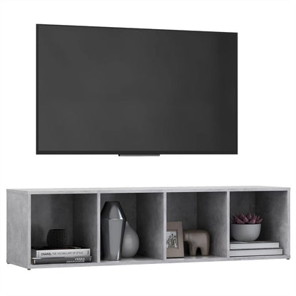 Mobile TV Grigio Cemento 142,5x35x36,5 cm in Legno Multistrato