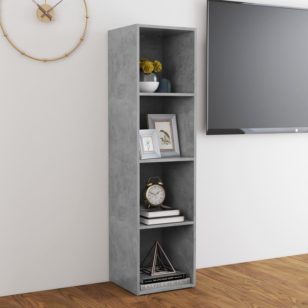 Mobile TV Grigio Cemento 142,5x35x36,5 cm in Legno Multistrato