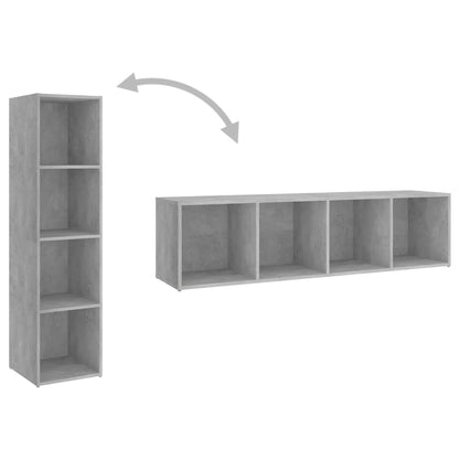 Mobile TV Grigio Cemento 142,5x35x36,5 cm in Legno Multistrato