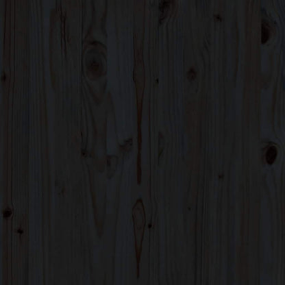 Divano Centrale da Giardino Nero in Legno Massello di Pino - homemem39