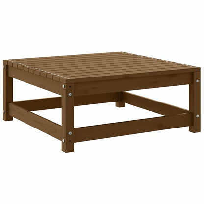 Poggiapiedi da Giardino 70x70x30 cm ambra in Legno di Pino