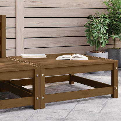 Poggiapiedi da Giardino 70x70x30 cm ambra in Legno di Pino - homemem39