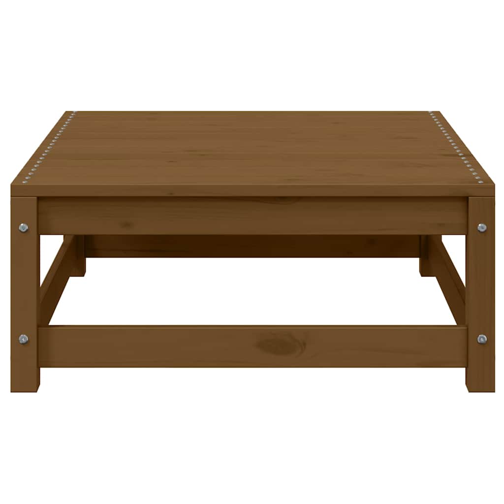 Poggiapiedi da Giardino 70x70x30 cm ambra in Legno di Pino