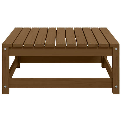 Poggiapiedi da Giardino 70x70x30 cm ambra in Legno di Pino