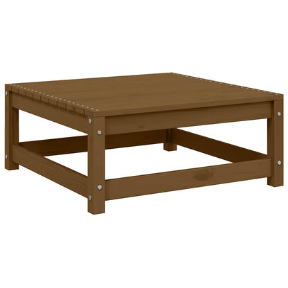 Poggiapiedi da Giardino 70x70x30 cm ambra in Legno di Pino