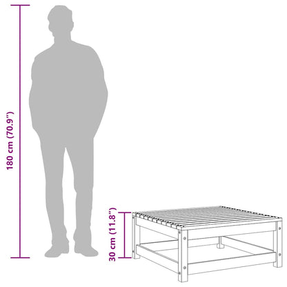 Poggiapiedi da Giardino 70x70x30 cm ambra in Legno di Pino - homemem39