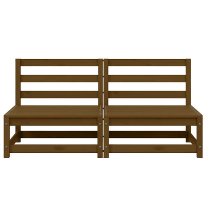 Divani Centrali da Giardino 2pz Ambra in Legno Massello di Pino