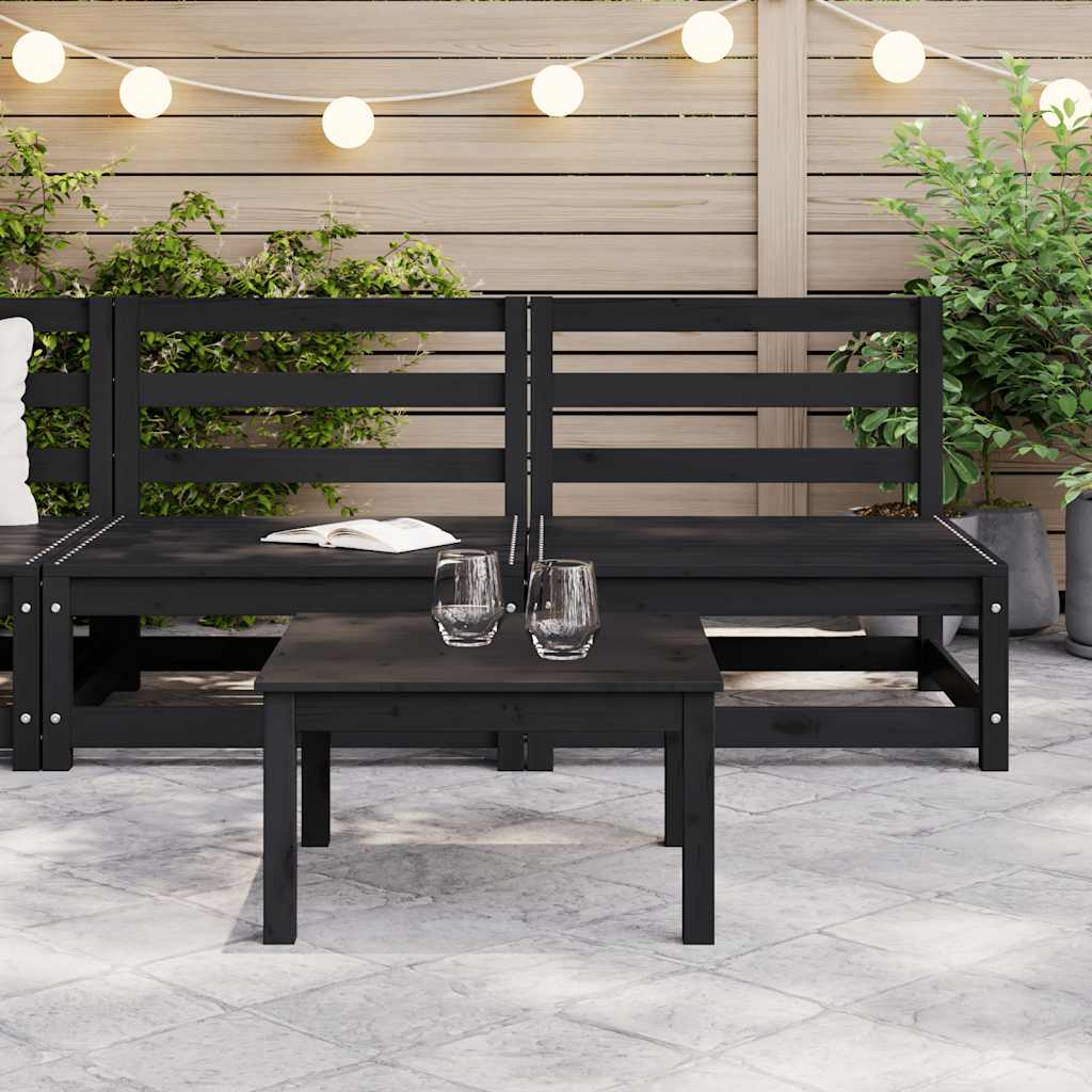 Divani Centrali Giardino 2 pz in Massello di Pino Nero - homemem39