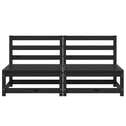 Divani Centrali Giardino 2 pz in Massello di Pino Nero - homemem39