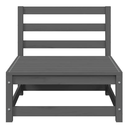 Set Divani da Giardino 2 pz Grigio in Legno Massello di Pino | homemem39