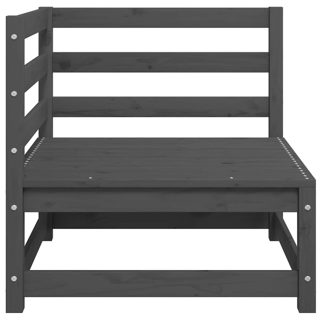 Set Divani da Giardino 2 pz Grigio in Legno Massello di Pino | homemem39