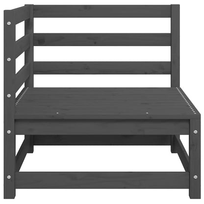 Set Divani da Giardino 2 pz Grigio in Legno Massello di Pino | homemem39