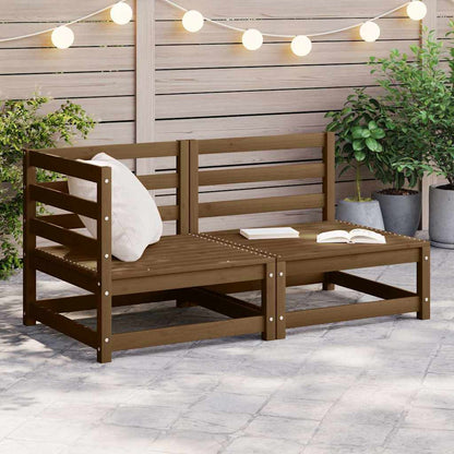 Set Divani da Giardino 2 pz Ambra in Legno Massello di Pino