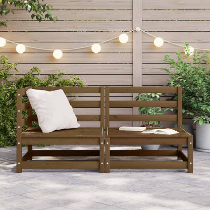 Set Divani da Giardino 2 pz Ambra in Legno Massello di Pino