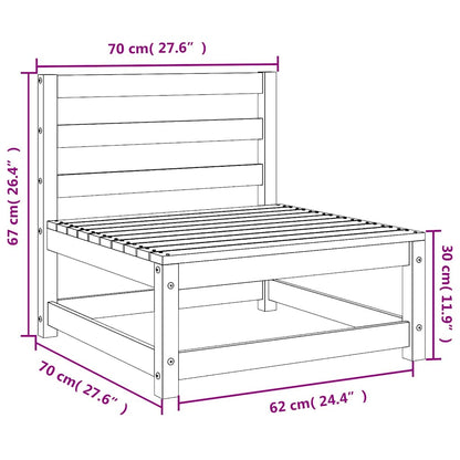 Set Divani da Giardino 2 pz Ambra in Legno Massello di Pino