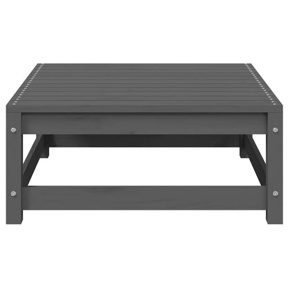 Set Divani da Giardino 2 pz Grigio in Legno Massello di Pino