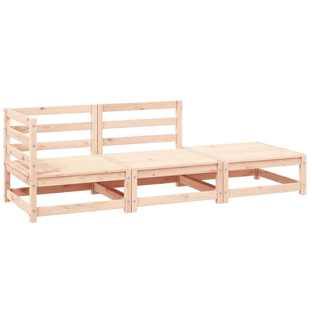 Set Divani da Giardino 3 pz in Legno Massello di Pino - homemem39