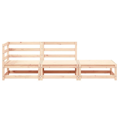 Set Divani da Giardino 3 pz in Legno Massello di Pino - homemem39