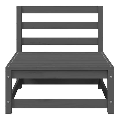 Set Divani da Giardino 3 pz Grigi in Legno Massello di Pino - homemem39