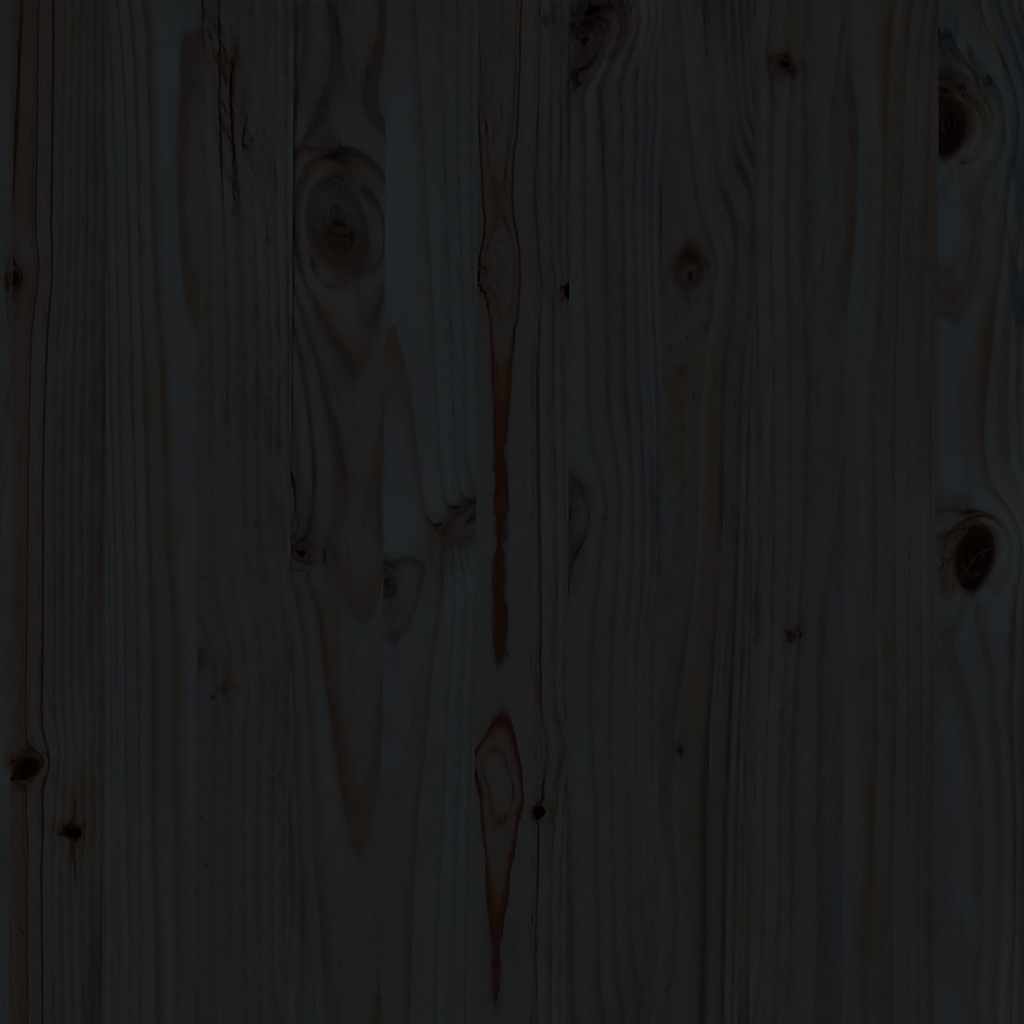 Set Divani da Giardino 3 pz Nero in Legno Massello di Pino - homemem39