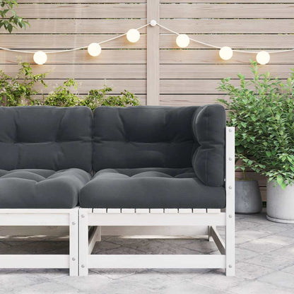 Divano Angolare Giardino con Cuscini Antracite Legno di Pino | homemem39