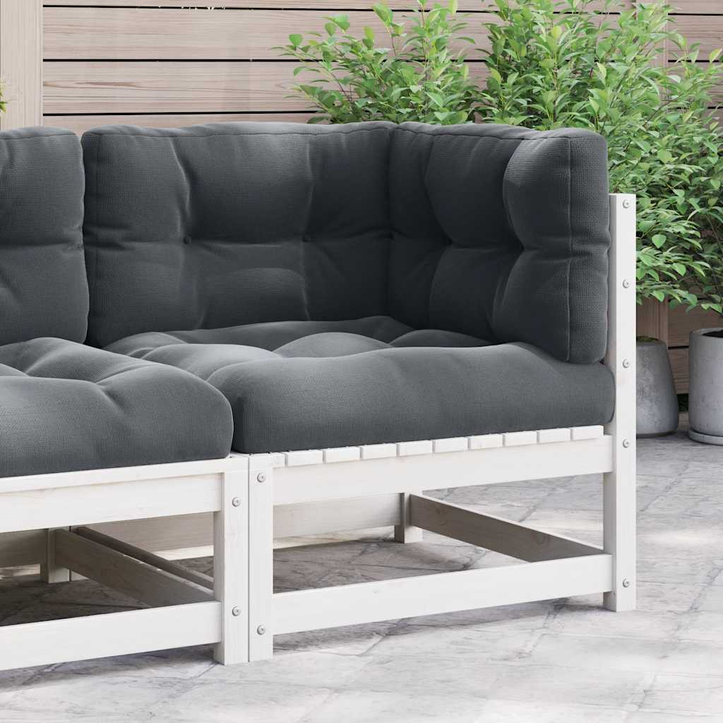 Divano Angolare Giardino con Cuscini Antracite Legno di Pino | homemem39