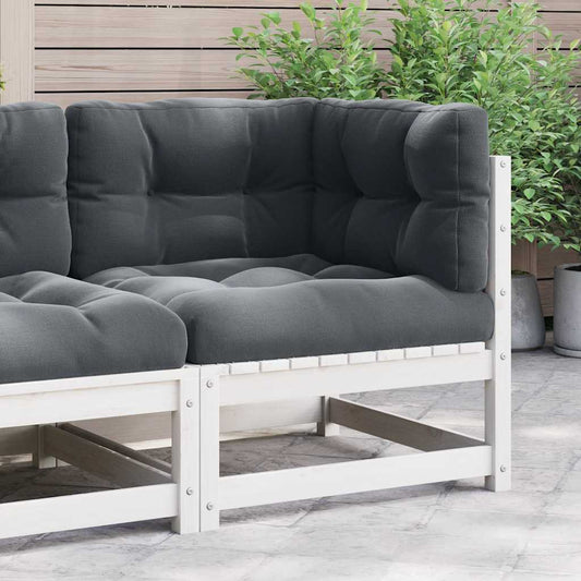 Divano Angolare Giardino con Cuscini Antracite Legno di Pino | homemem39