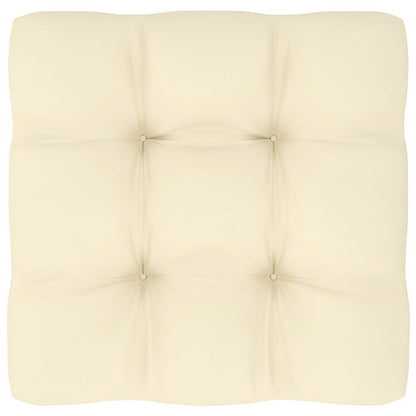 Divano Angolare da Giardino con Cuscini Crema Massello di Pino - homemem39