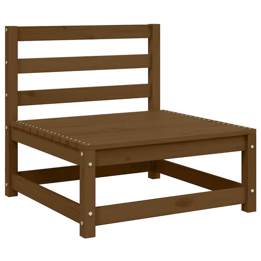 Divano Centrale da Giardino con Cuscini Crema Massello di Pino