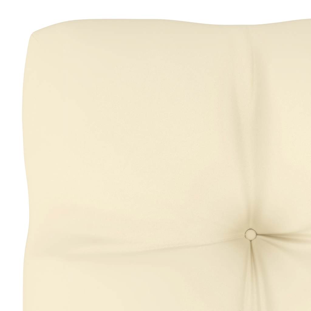 Divano Centrale da Giardino con Cuscini Crema Massello di Pino