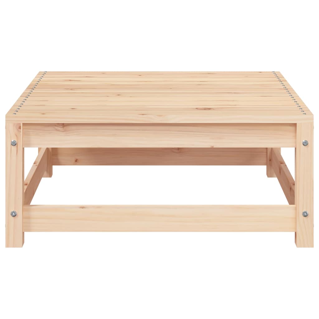 Poggiapiedi da Giardino con Cuscini 2 pz Legno Massello di Pino