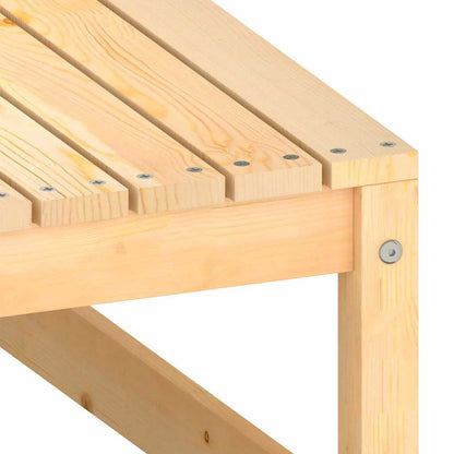 Poggiapiedi da Giardino con Cuscini 2 pz Legno Massello di Pino